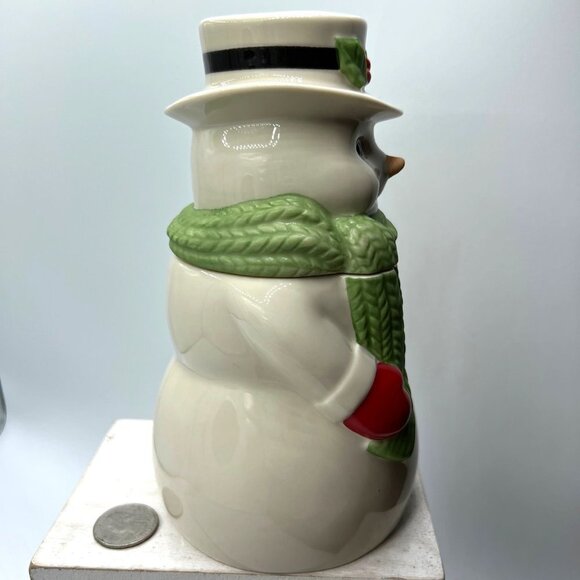 LENOX - Snowman Treat Jar 2 Piece American by Design 7” - Picture 5 of 14